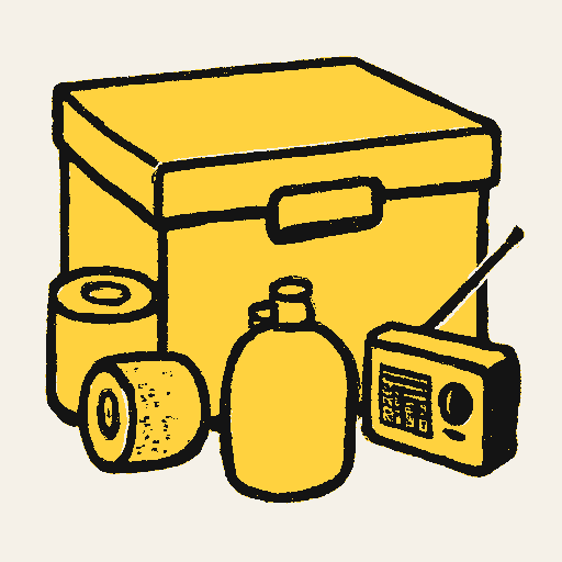 Printed symbol for 2025 Appropriations Act: Emergency supply crate