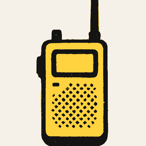 Printed symbol for Officer Safety Improvement Act: Police radio with a data display