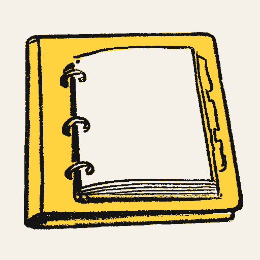 Printed symbol for FY2024 Appropriations Act: Open binder of budget documents