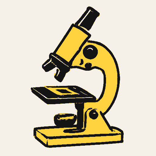 Printed symbol for American Cures Act: Biomedical research microscope