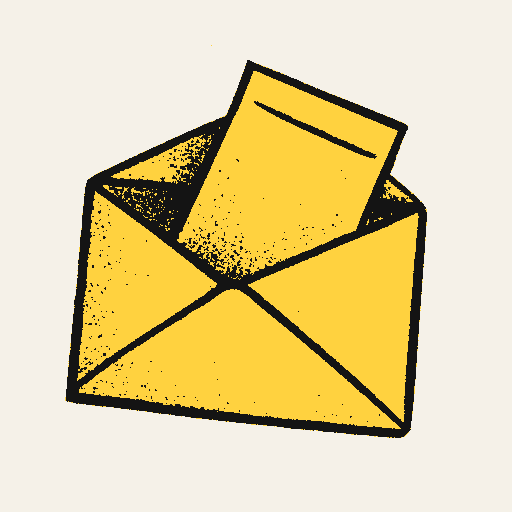 Printed symbol for Anti-Corruption Pensions: Unclaimed pension payment envelope
