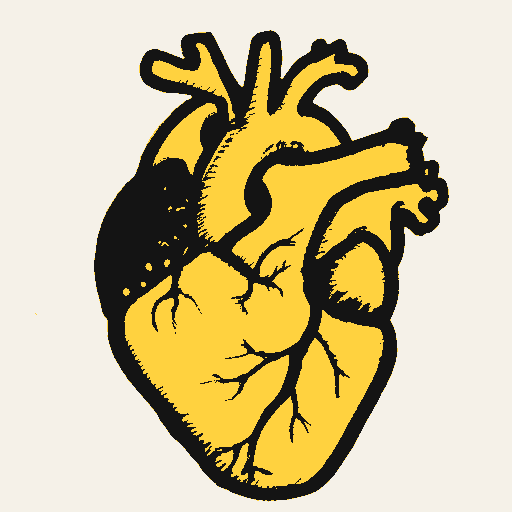 Printed symbol for Cholesterol Education Month: Anatomical heart model