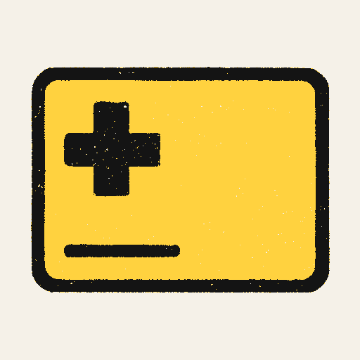 Printed symbol for Social Security Protection: Medicare insurance card