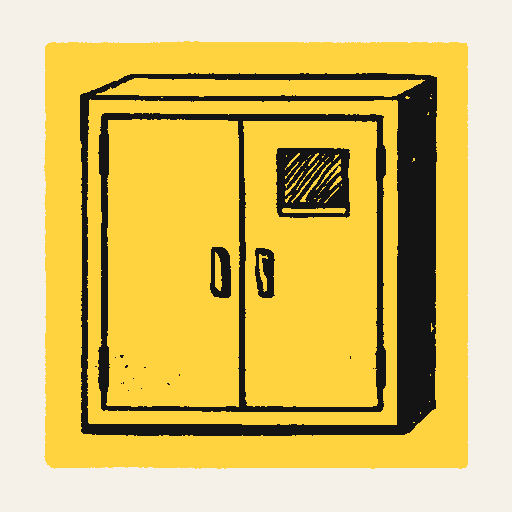 Printed symbol for Continuing Appropriations Act 2025: A sealed emergency supply cabinet