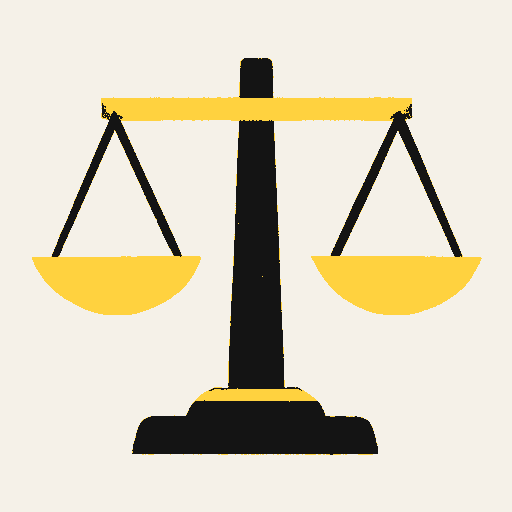 Printed symbol for Health Care Protection Act: A balanced medical weighing scale