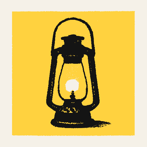Printed symbol for Prevent Shutdowns Act: Unlit emergency lantern