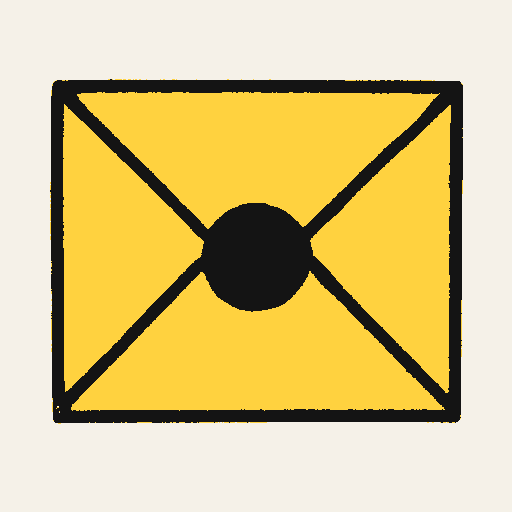 Printed symbol for Vote by Mail Expansion: Sealed, unmarked ballot envelope