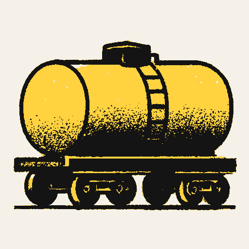 Printed symbol for Expanded Rail Safety: Railway freight tanker car
