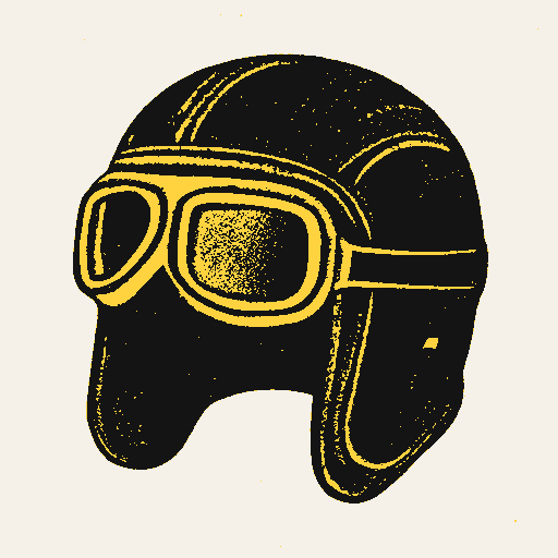 Printed symbol for Black Aviation Day: Vintage aviation pilot’s flight helmet