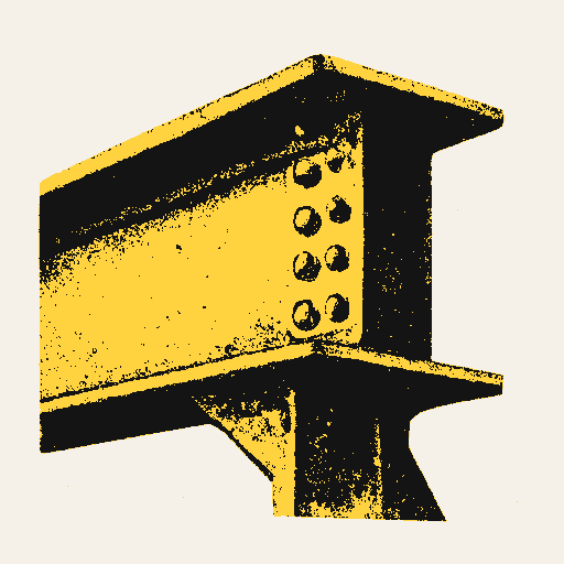 Printed symbol for Volkert Centennial Honor: Steel bridge girder
