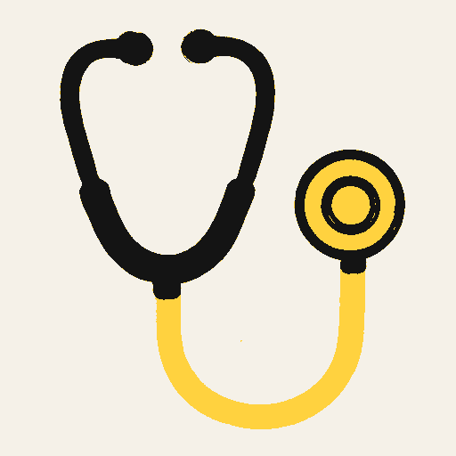 Printed symbol for Universal Health Coverage: Stethoscope