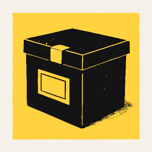 Printed symbol for Prosecutors Reporting Act: Police evidence storage box