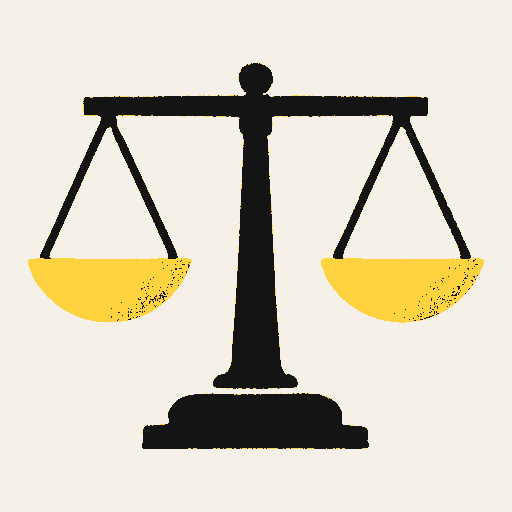 Printed symbol for 2025 Budget Resolution: Balanced budgeting scale