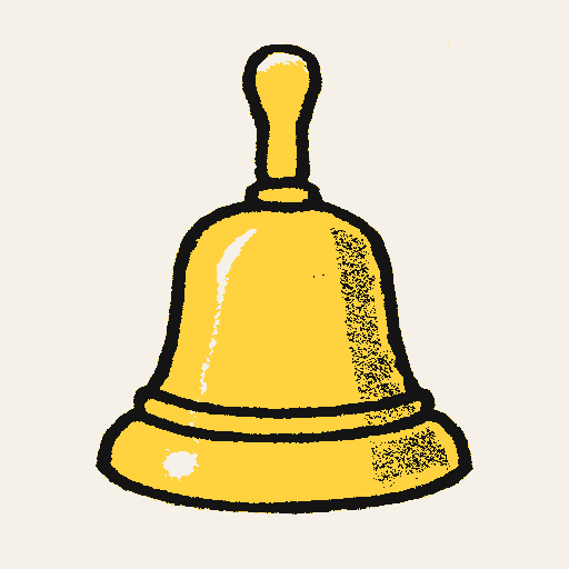 Printed symbol for Iran Hostilities Resolution: Brass legislative voting bell