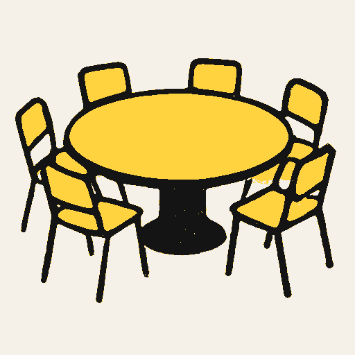 Printed symbol for Empower Local Governance: A round community meeting table