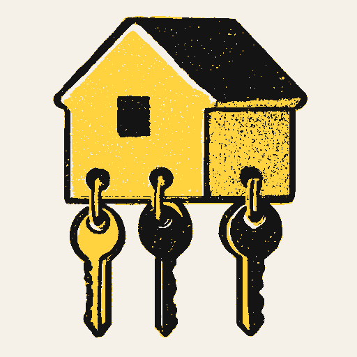 Printed symbol for Local Immigration Freedom: A ceramic house-shaped key holder