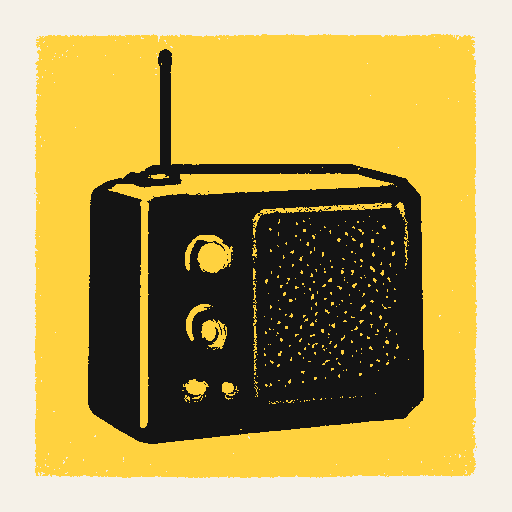 Printed symbol for Defense Department Shutdown: Plain olive-drab field radio