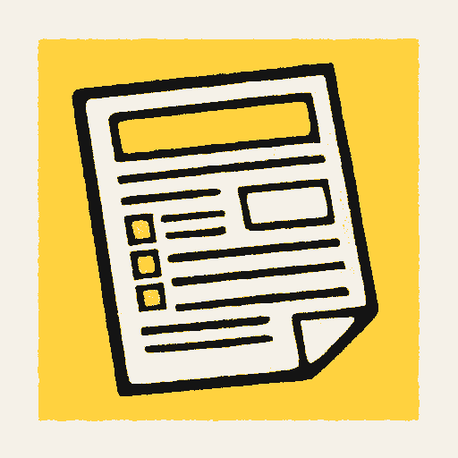 Printed symbol for Equal Income Tax: Unmarked tax return form
