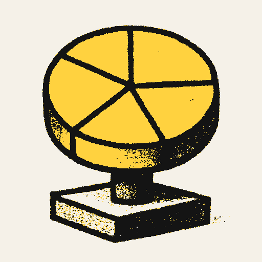 Printed symbol for Profit Sharing Policy: Profit-sharing pie chart model