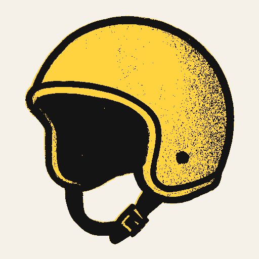 Printed symbol for Protecting Children from Violence: Child-sized protective helmet