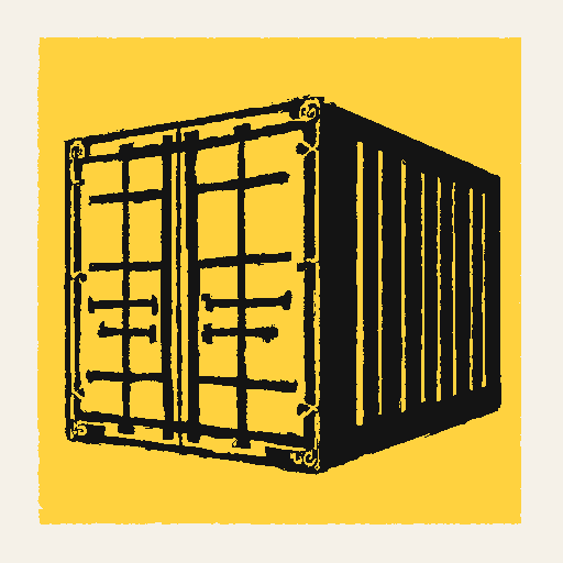 Printed symbol for Trade and Development Focus: Cargo shipping container