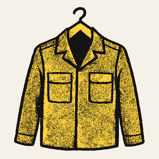 Printed symbol for Draft Prohibition Act: Empty military uniform on a hanger